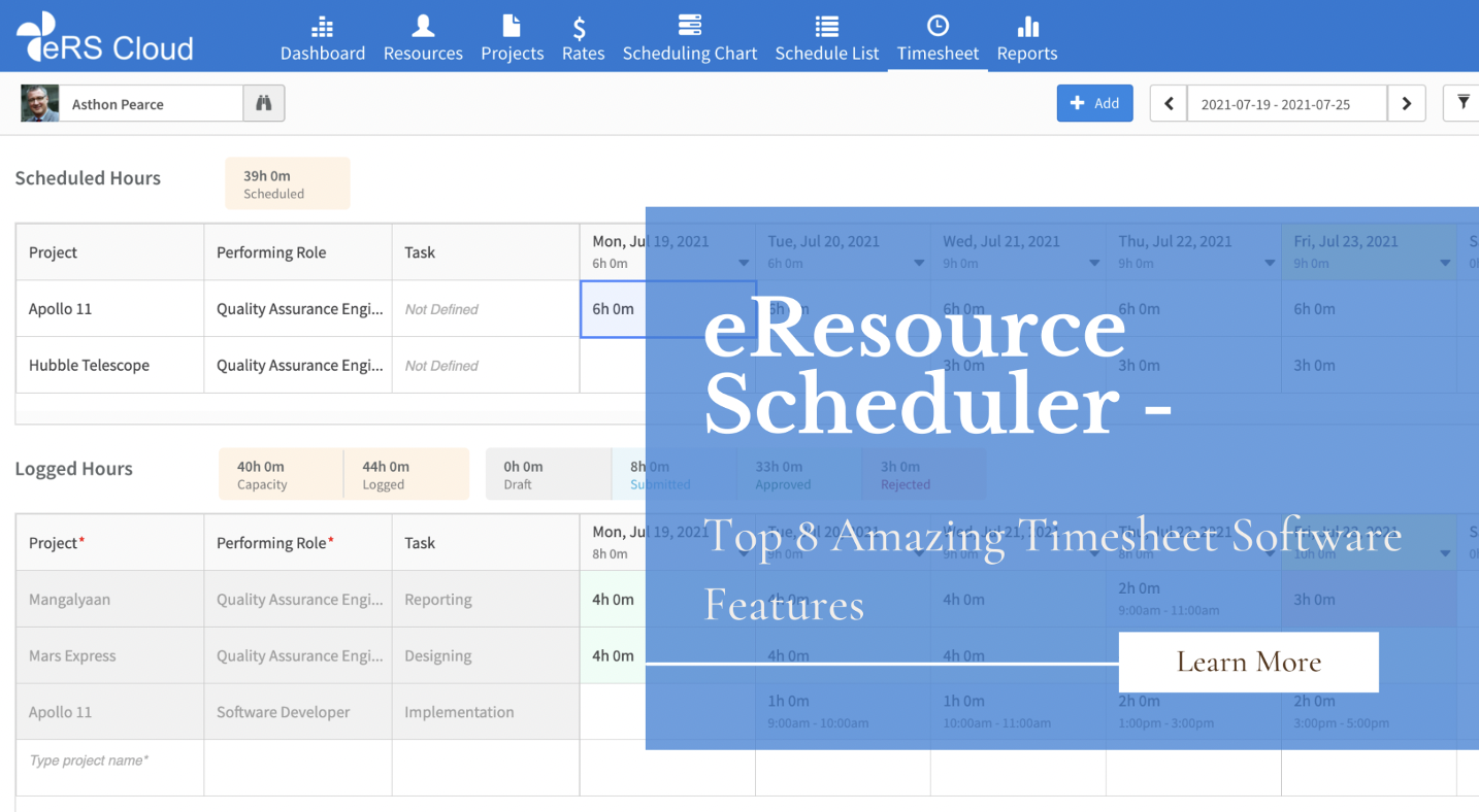 How EResource Schedulers Top 8 Amazing Timesheet Software Features